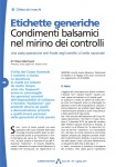 Etichette generiche - Condimenti balsamici nel mirino dei controlli