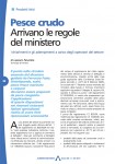 Pesce crudo - Arrivano le regole del Ministero